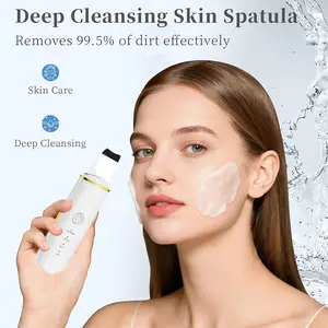 Renhui Ultrasonic Facial Scrubber - Deep Cleansing Skin Spatula for Women's Gift - Removes 99.5% Blackheads & Oil Stains - Ideal for Home Skincare Routine