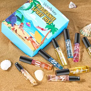 10-Piece Beach Romance Perfume Set, Fragrance Ensemble Set, A blend of floral and fruity scents, with layered, long-lasting fragrance. Essential for women's summer travel, perfect as a birthday or Valentine's Day gift