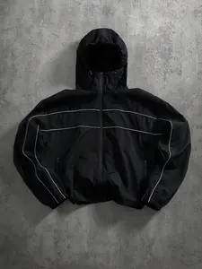 Best seller in the US market! Functional Style Hooded Softshell Jacket with 3M Reflective Trim, Windproof & Waterproof, Loose Outdoor Casual Outerwear