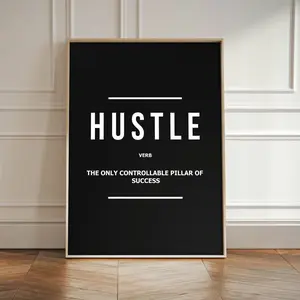 Drive Motivational Wall Entrepreneur Office Decor, Inspirational Hustle Definition Print, Success Quote Poster, Hustlers Digital Art, Print On Paper