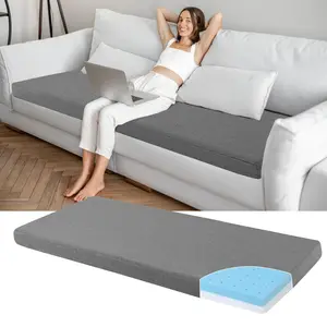 HOMBYS Memory Foam Sofa Topper – 3 Inch Couch Cushion Pad for Extra Comfort & Sofa Protection