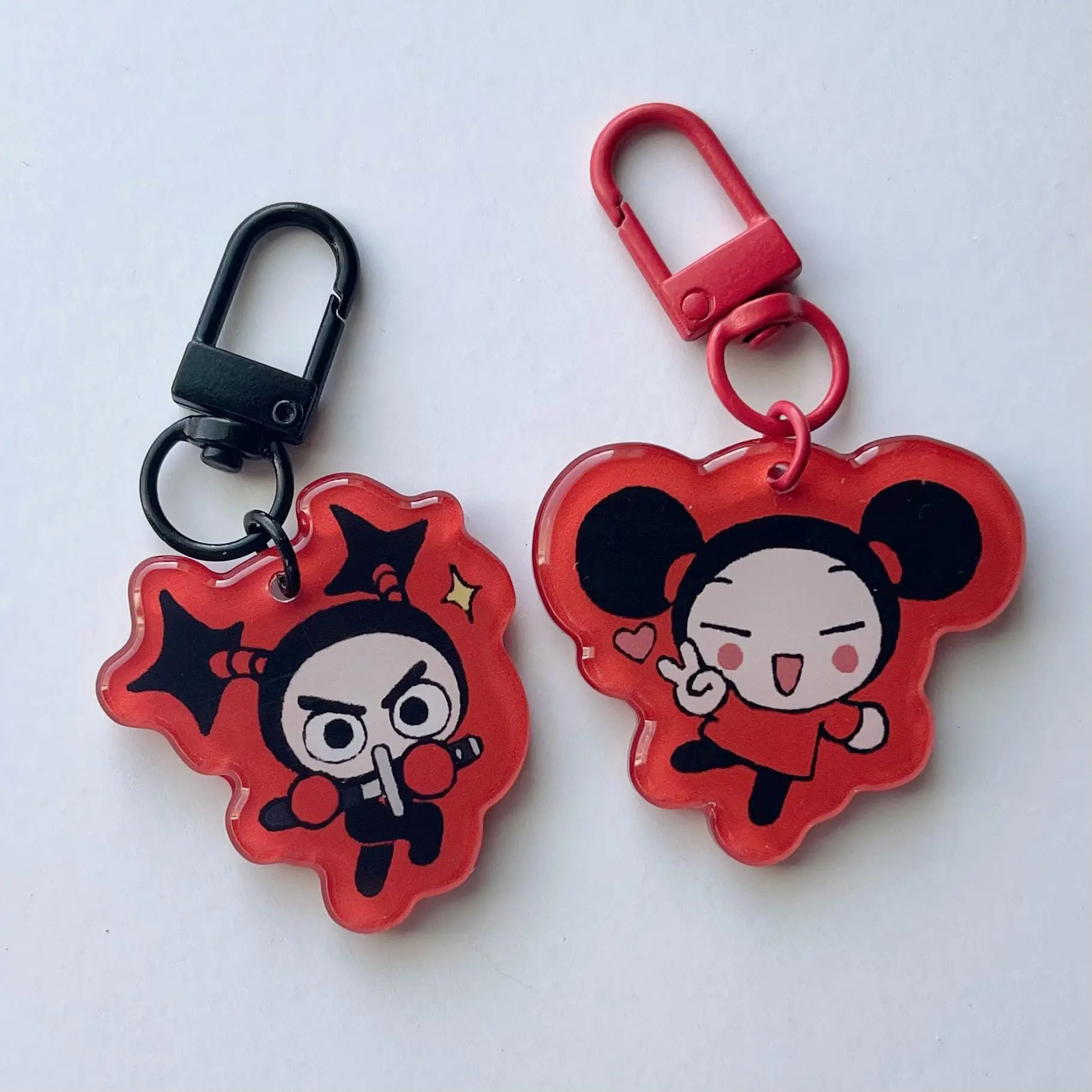 pucca & garu key chain acrylic charm