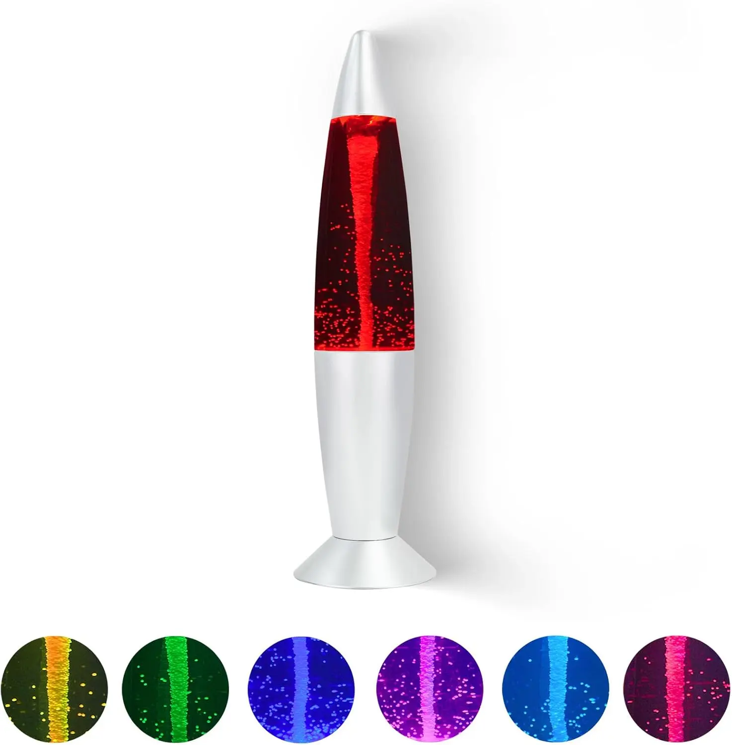 Plastic Tornado Glitter Lamp - 7-Color Changing Vortex Mood Light, USB & 3AAA Batteries Powered, Novelty Meditation Light for Home Living Room Office, Ideal for Bedroom Christmas Decor, Stress Relief