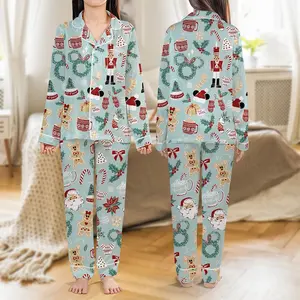 Gingerbread Cookies Christmas Pajamas Set, Holiday Cookies Long Short Sleeve Pajama, Youth & Adult Holiday Sleepwear, Family Xmas Pjs 45985 28