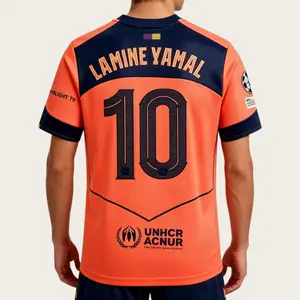 2526 Third Away No.10 Orange Short Sleeved Retro Soccer Football Jersey