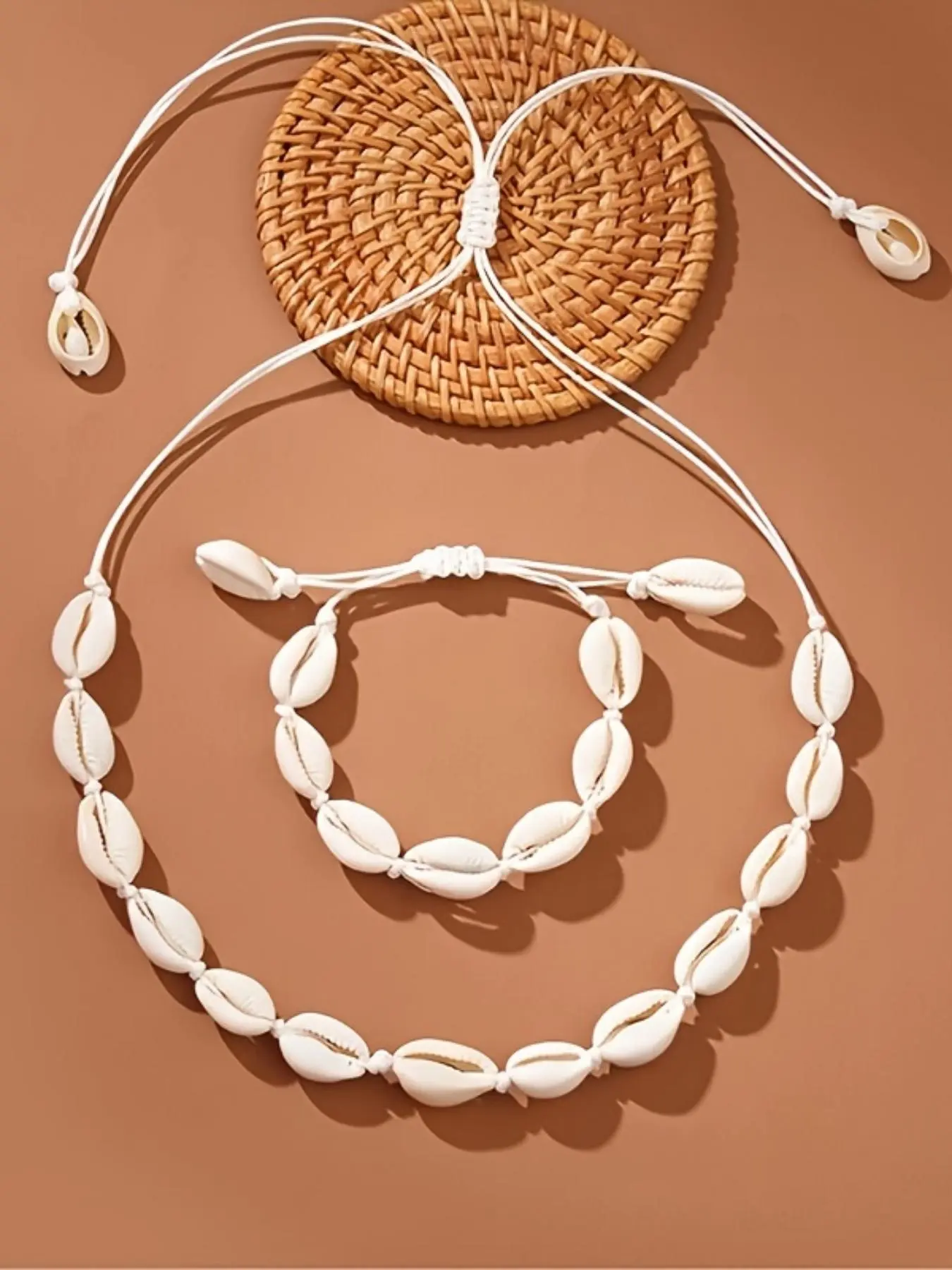 Boho Style Shell Decor Necklace & Bracelet, Fashion Jewelry for Party, Daily Clothing Decor, Trendy All-match & Exquisite Jewelry for Birthday Gift, Jewellery Gift Set, Fashionable Jewelry Set
