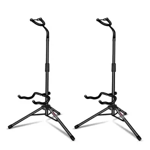 5Core Guitar Stand Pair Floor Folding Soporte Para Guitarra - Acoustic Electric Bass GSH HD 2PK