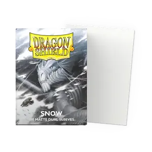 Dragon Shield Dual Matte Standard Sleeves - Snow (100-Pack)