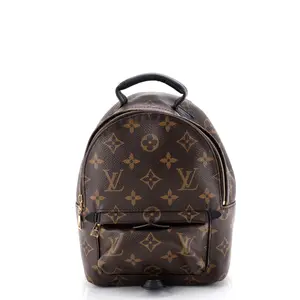 Pre-owned Louis Vuitton Canvas Coated Backpacks Palm Springs Backpack Monogram Canvas Mini by Rebag