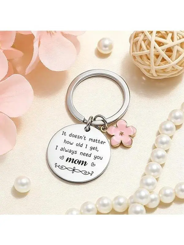 Thoughtful Mom Keychain - Fashion Costume Jewelry Accessory, Mom Birthday Gifts, Keychains for Women, Gift from Daughter Son for Valentine's Day