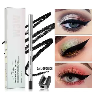 2PCS Eyeliner Pencil Complimentary Pen Sharpener Makeup Matte Lipliner Sweat Resistant High Shine Pearl Smoky Punk Goth Eyeshadow Pens Cosmetic,Birthdays gift, Mother's Day gift, Cosplay