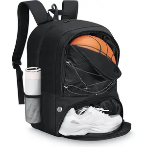 MoKo Basketball Backpack, Soccer Backpack for Men & Women with Separate Ball & Shoe Compartments - Waterproof, Large Capacity, Ventilated Design - Perfect for Sports & Travel