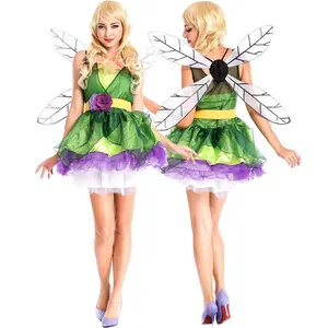 Christmas Fairy Costume Party Performance Forest Green Elf Fairy Outfit Christmas Costume Queen Outfit