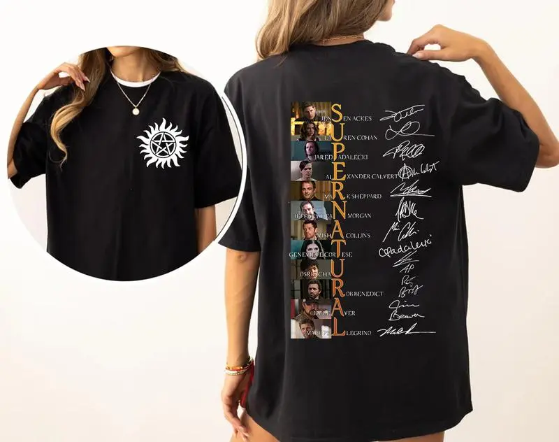 Supernatural TShirt, Supernatural Vintage T Shirt, Gift For Woman And Man Unisex TShirt Sweatshirt Hoodie Casual Cotton Fashion Top 45768 2426