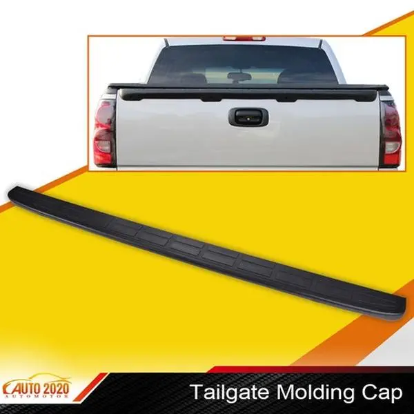 1-Piece ABS Plastic Automotive Tailgate Molding Top Protector - High-Quality 100% New, Lightweight, Paint-Compatible Car Accessory, Exact as Seen in Pictures, Universal Fit Replacement for 99-06 Silverado/Sierra 1500/2500 Trucks (Auto Body & Frame Part),,