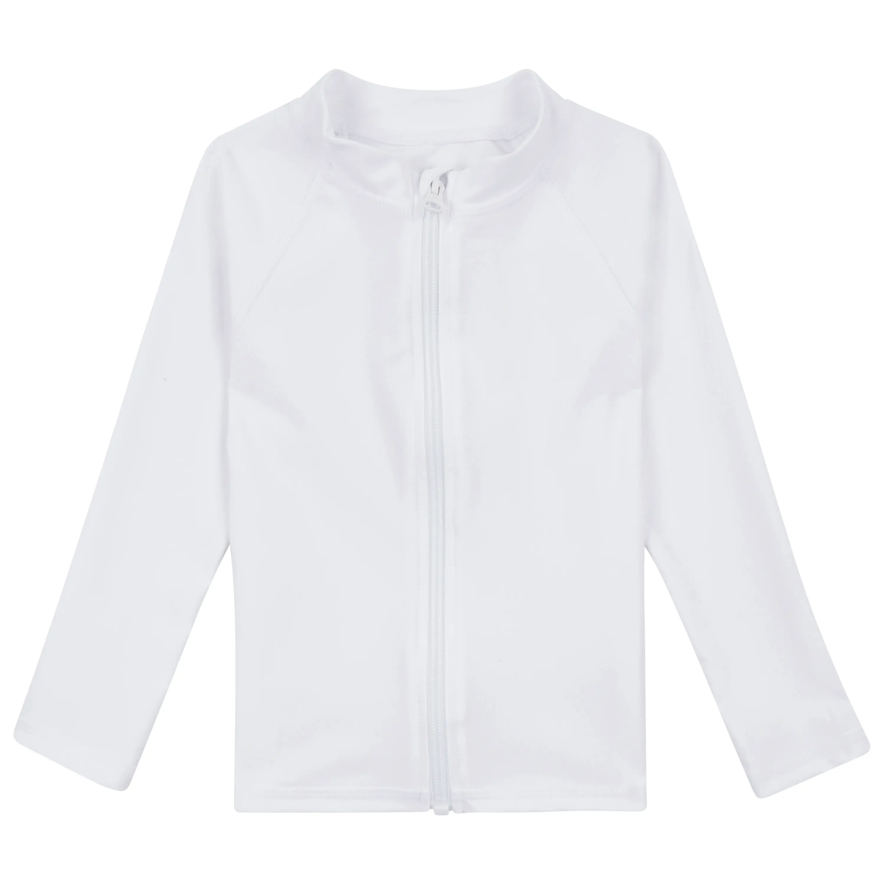 SwimZip Kids UPF 50+ Long Sleeve Zipper Rash Guard Swim Shirt