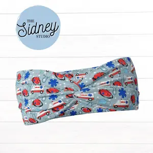 The Sidney Studio EMT/Paramedic Ambulance Headband Wide Twist Headband for Women Soft Double Brushed Polyester Stylish Practical Hair Accessories