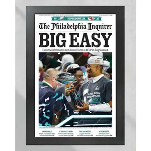 BIG EASY Newspaper Poster, 2025 Philly Eagles SB Champions Print, Football Victory Wall Art for Sports Fans UNFRAMED