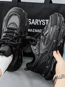 Unisex Retro Y2K Chunky Low Top Sneakers Lace Up, Thick Soled Sneakers, Lightweight Walking Sneakers Breathable Mesh Non-Slip Wear-Resistant Thick Sole Casual Dad Shoes, Street Fashion Daily Commute Walking Gym Comfort Fashion Athletic Footwear