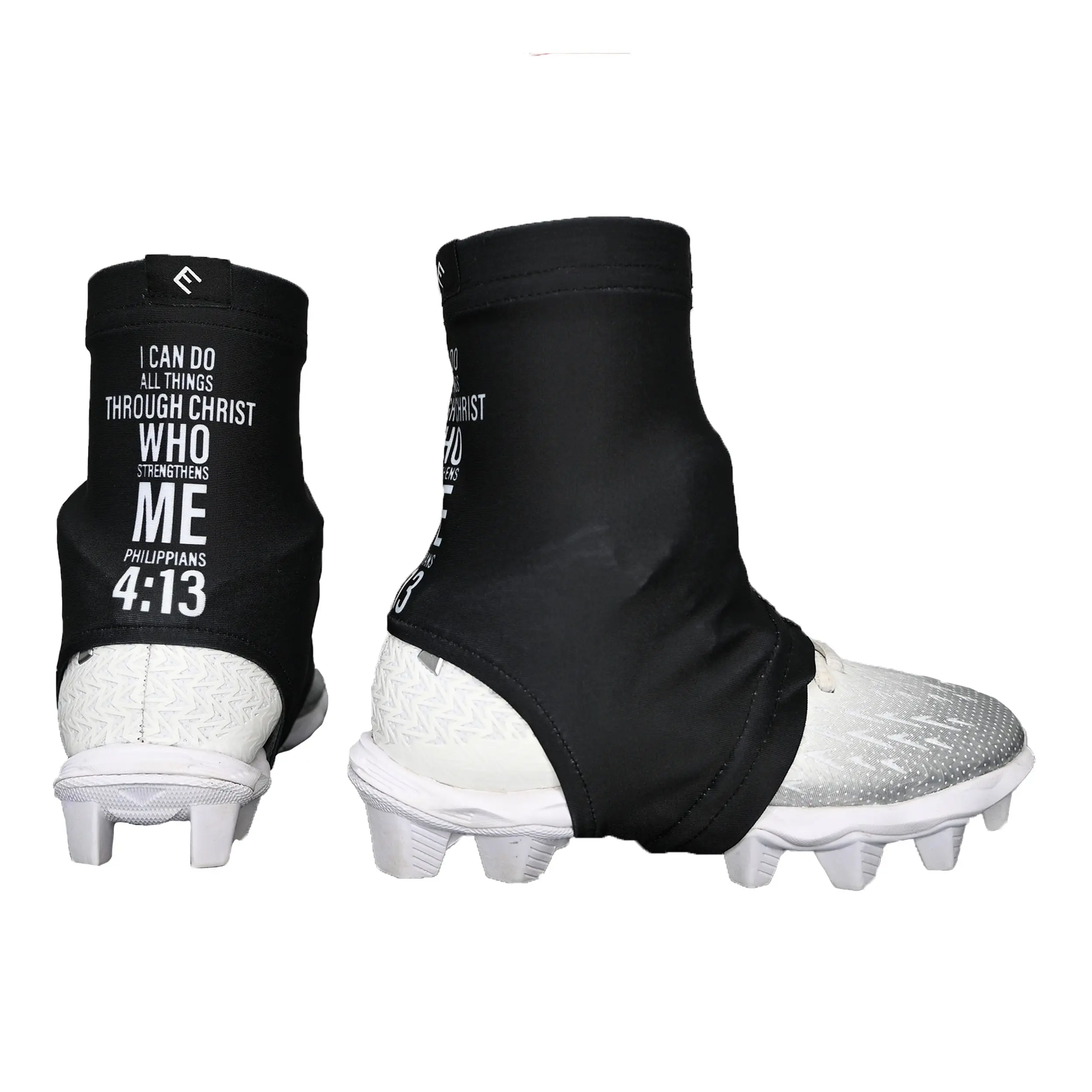 Philippians 4:13 Cross Cleat Covers (Spats) Philippians 4:13 Cross Cleat Covers (Spats)