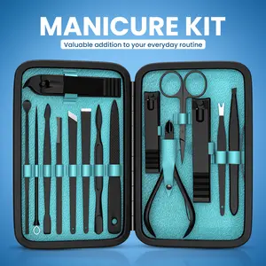 Utopia Care 16-Piece Professional Manicure & Pedicure Kit – Nail Clippers & Grooming Set with Travel Case for Men & Women