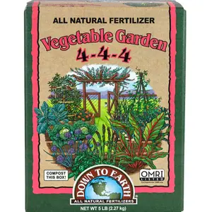 Down To Earth Vegetable Garden 4-4-4 All Natural Fertilizer OMRI Listed for Planting and Gardening