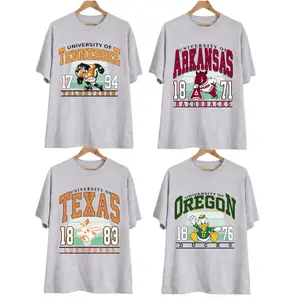 Custom College Ash Grey T-SHIRT Vintage College 90S All Teams Sport Football Basketball Classic men graphic tees, Unisex men gifts, streetwear funny tshirt Hand-Drawn T-Shirt PTS