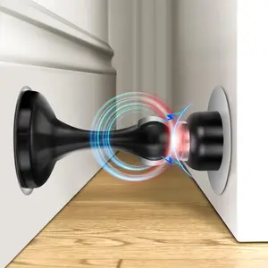 Magnetic Door Stopper 1 Piece Set, Stainless Steel Door Holder for Wall and Floor Installation, No Drilling Required, Door Hardware