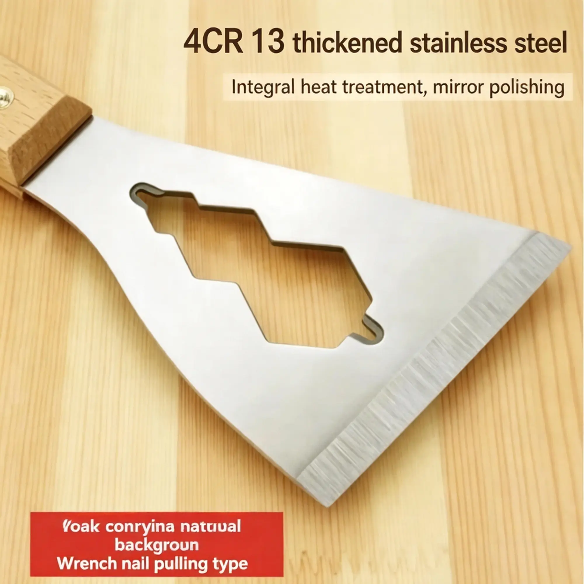 Stainless Steel Tough Scraper Removal Tool - Heavy Duty, Compact & Portable Multi-Function Tool for Wallpaper, Cement, Tile Cleaning, Putty & DIY Home Repairs