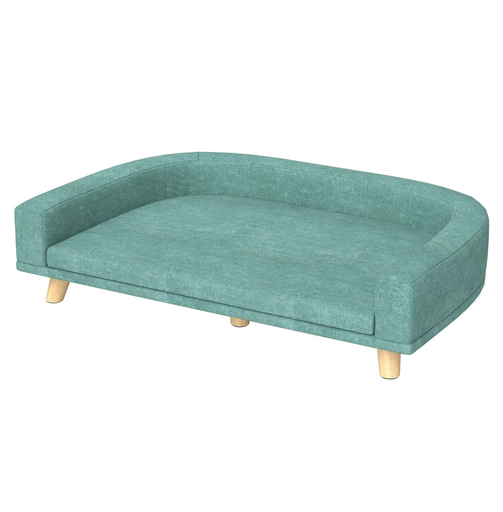 Large Dog Sofa Bed, Green Pet Couch for Dogs & Cats, Washable Cushion, Comfy Pet Furniture for Large Breeds