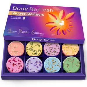 Bodyrefresh Shower Steamers Aromatherapy - 8 Pack Shower Bombs with Essential Oils, Mothers Day Gifts for Mom Wife, Birthday Gifts for Women Self Care Relaxation Home SPA Stress Relief Teacher Appreciation Gift
