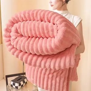 Soft Coral Fleece Blanket - Warm, Cozy, Lightweight Throw Blanket - Ideal for Sofa, Bedroom - Home Gift for Daily Use, Throw Blankets, Blankets