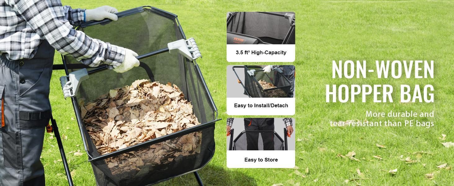 VEVOR Push Lawn Sweeper 21-Inch Leaf & Grass Collector with 3.5 cu. ft. Mesh Collection Hopper Bag, 2 Spinning Brushes & Strong Rubber Wheels VEVOR Super Brand Day VEVOR Push Lawn Sweeper 21-Inch Leaf & Grass Collector with 3.5 cu. ft. Mesh Collection Hopper Bag, 2 Spinning Brushes & Strong Rubber Wheels VEVOR Super Brand Day