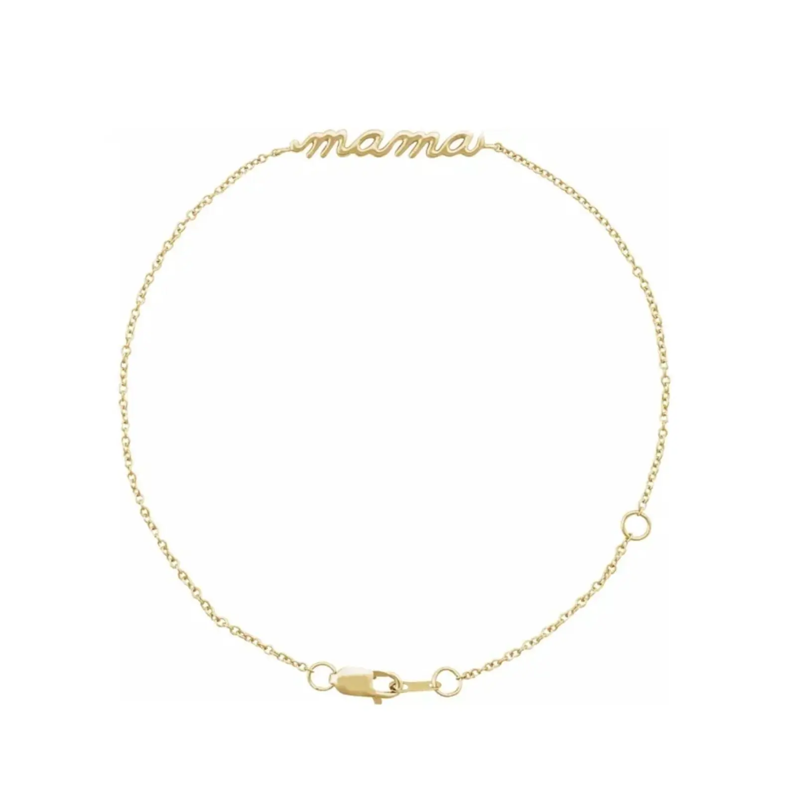 Gold Mama Bracelet – Solid 14K Gold Nameplate