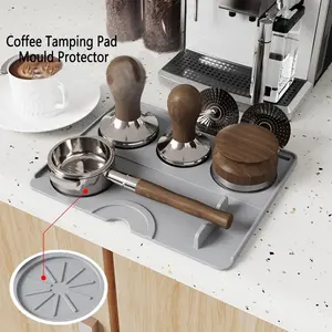 1PC Espresso Tamping Mat - Espresso Tamping Station, Food Grade Silicone, Non-slip Coffee Tamper Mat Espresso Accessory, Coffee Making Tool for Baristas Home Kitchen Bar Coffee Shop