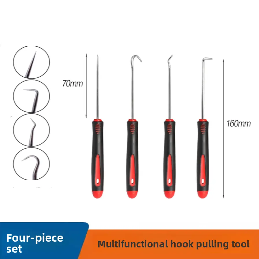 4-Piece Multifunctional Special-Shaped Hook Pulling Hardware Tool Set, Hand Tool Applications, Hardware Set, Four-Piece Set