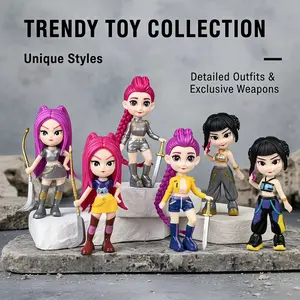 6-Piece Set Enchanting Figure Collection, Ultra-Cute Character Figurines, Perfect for Home Decor & Office Gifts, Ideal Christmas Present