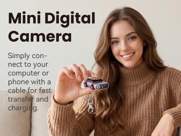 Mini camera with car design - vlog camera, equipped with fill light and wireless microphone, 32GB large memory, 4K high-definition video recording and photography, short video creation tool, portable anti shake outdoor travel home and children's gift