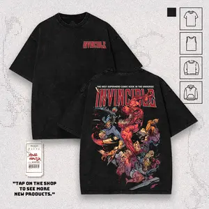 Invincible Comic Unisex Graphic T-Shirt, TankTop, Hoodies, Sweatshirt Premium Cotton Vintage Style Pre-Washed Menswear Streetwear American Tees Soft Durable S-5XL
