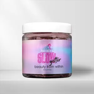 Arieyl's Glow Getter Beauty from Within Gummies - Hair, Skin, Lashes and Nails. Passionfruit Flavored Gummies with Biotin, Chaga Mushroom, Sea Moss, Collagen, Acai Berry