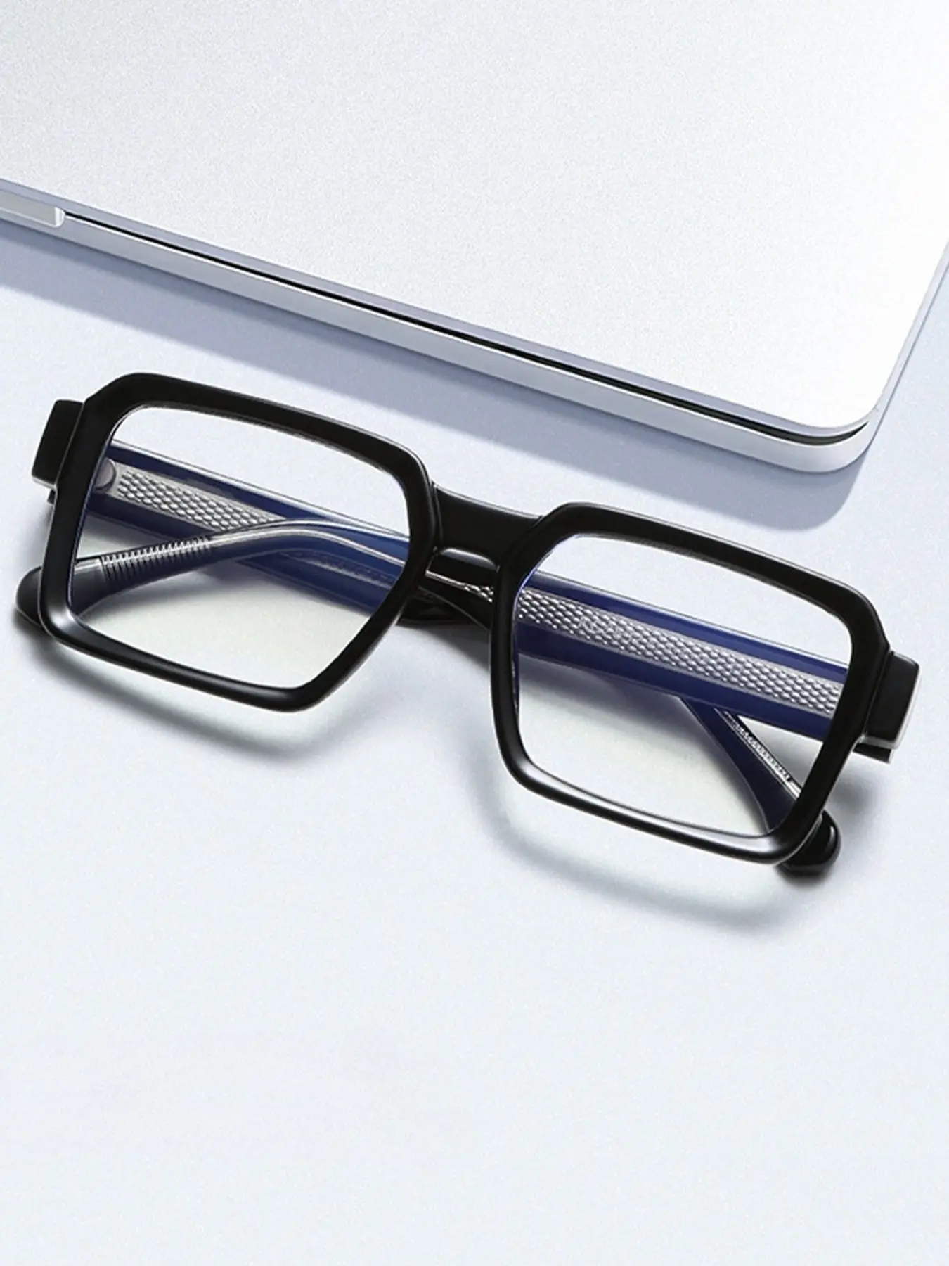 Vintage Square Frames Anti-Blue Light Glasses for Men, Daily Wear Uv400, Replaceable Prescription Lenses, Comfort & Style Combined, Stylish Eyeglass, Trendy Vintage Eyeglasses 2532