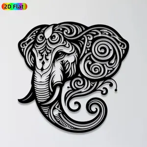 1pc Elephant Head Metal Wall Art, Intricate Elephant Statue Mural, Ideal Gift for New Year, Diwali, Elephant Decor Enthusiasts, Rust-Resistant Metal Wall Decor Wall Sculptures, Perfect for Living Room Wall & Garden Fence, Exquisite Cultural Metal Artwork