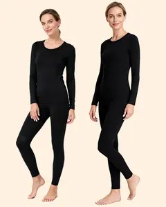 2-Pack Women's Fleece Thermal Underwear Set | Double Heat Retention, Slim-Fit & Non-Bulky | Ideal for Ski Base Layer, Daily Commute & Loungewear | Fall & Winter Versatile Must-Have