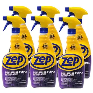 ZEP 32 oz. Industrial Purple Ready to Use Degreaser, Shop Grade Heavy Duty Degreaser for Machinery, Engines, and Tools, Spray Wait 1 Minute and Wipe Formula for Concrete and Metal Surfaces, Professional Industrial Strength Cleaner.