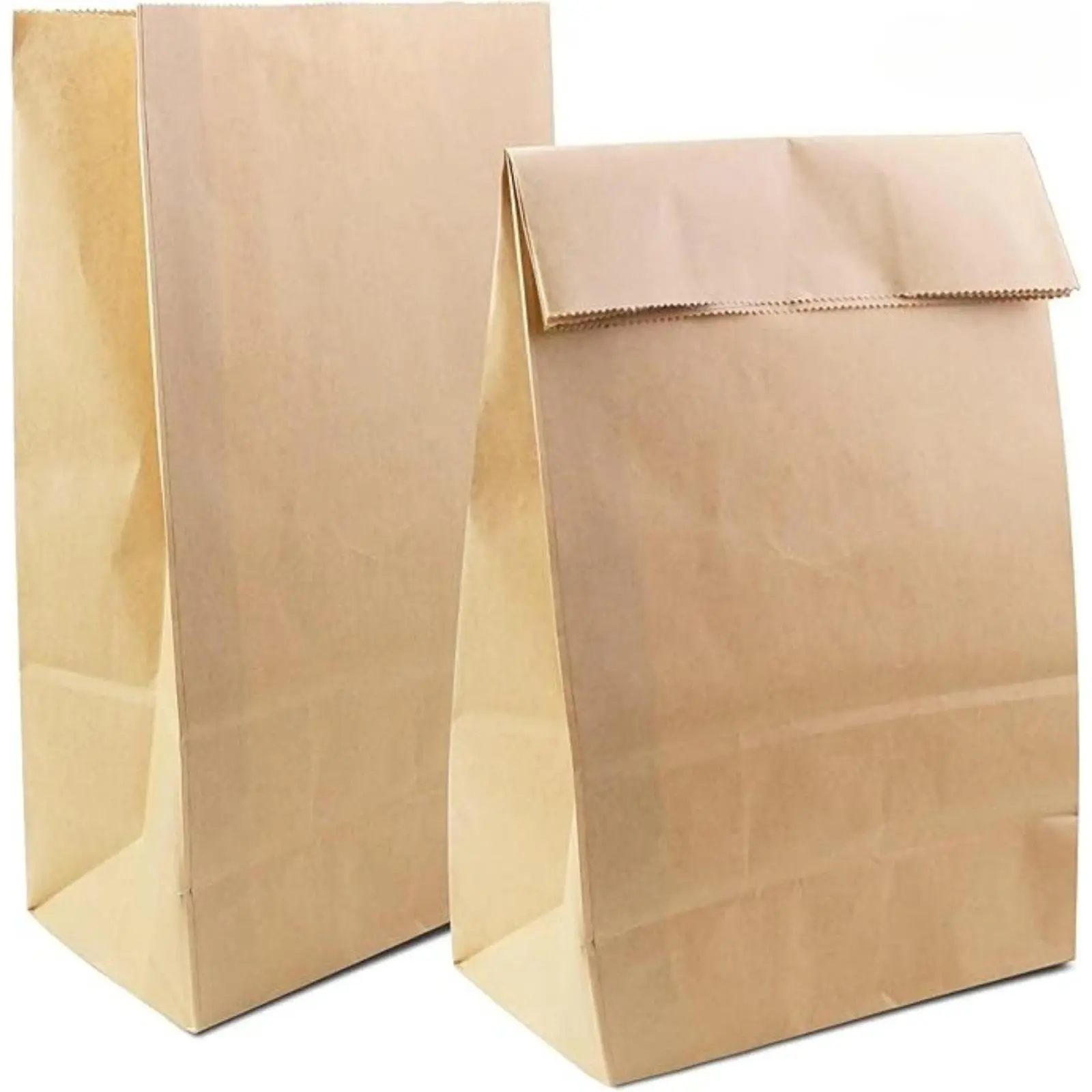 20/50-Pieces Pack Brown Kraft Paper Storage Bags, Durable Kraft Paper Bags Suitable for Desktop Sorting and Storage, Food Packaging, Retail Shopping, Baking, and Party Gifts