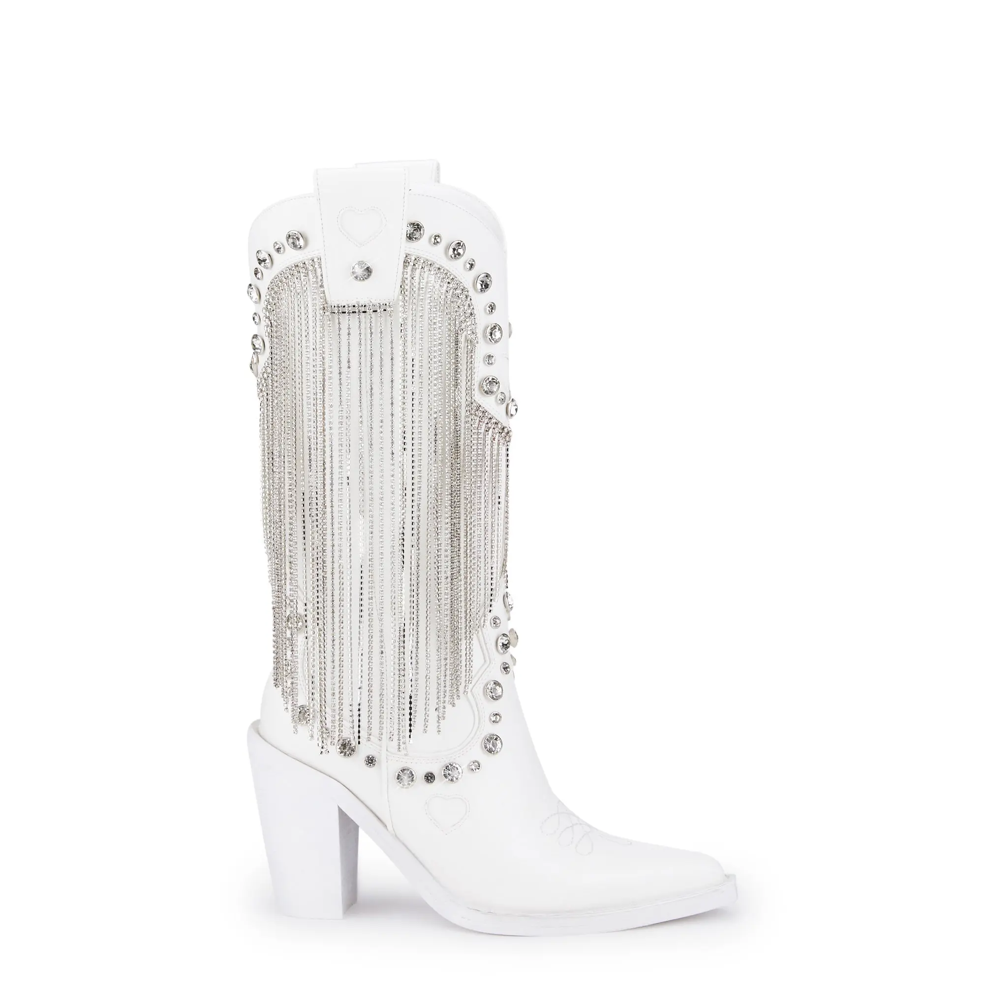 Present Perfect Cowboy Boots - White