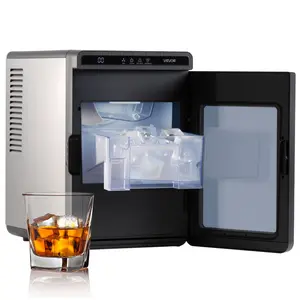 VEVOR Countertop Ice Maker, 22 lbs per Day, Self-Cleaning Portable Machine with Tong, Drawer-Style Ice Access, Ice-Making Machine with Large Square Cubes, for Home, Kitchen, Office, Bar & Party Icemaker