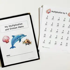 Multiplication and Division Morning Menu with 26 Practice Pages|3rd grade workbook|2nd grade workbook|Multiplication and Division Practice Book