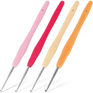 4 count Crochet Hooks, Small Size Crochet Hooks for  Hands 4Size, 1.0mm, 1.25mm, 1.5mm, 1.75mm Crochet  for Beginners, Smooth Knitting  for  DIY