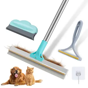 Carpet Rake for Pet Hair Removal (3 Pack), Dog Cat Fur Remover Rubber Broom, Adjustable Cat Dog Carpet Rake, Scraper Brush for Carpet, Rug, Car Mat, Couch, Pet Bed, Furniture